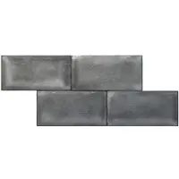 Terre d'Azur Terre-Spatula wandtegel 10x20cm zilver