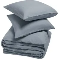 Yumeko Dekbedovertrek set Gewassen Linnen 240x220 Blauw - Eco, Bio & Fairtrade