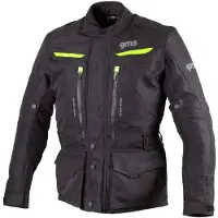 GMS Gear Zwarte Neon Textiele Motorjas Maat XS