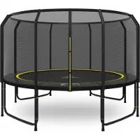 Magic Jump Fiber Black trampoline 427 cm met veiligheidsnet