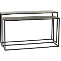 Ptmd bijzettafel kae - 149x41x85.5cm set van 2