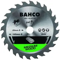 Bahco Draadloos Cirkelzaagblad Met 24 Tanden Voor Hout 160 Mmx20 Mm