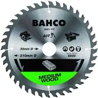 Bahco Cirkelzaagblad | hardmetaal tanden | voor tafelmachines | fijne vertanding | voor hout | 60 TPI | 30 mm x 210 mm - 8501-210-30-60XF