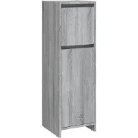 vidaXL Badkamerkast 30x30x95 cm bewerkt hout grijs sonoma eikenkleurig