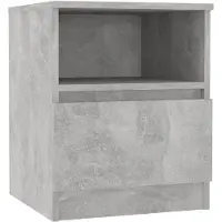 vidaXL Nachtkastje 40x40x50 cm bewerkt hout betongrijs