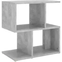 vidaXL Nachtkastje 50x30x51,5 cm bewerkt hout betongrijs