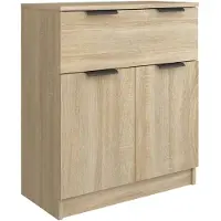vidaXL Dressoir 60x30x70 cm bewerkt hout sonoma eikenkleurig
