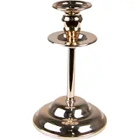 Clayre & Eef Kandelaar 15 cm Goudkleurig Ijzer Rond Kaarsenstandaard Goudkleurig Kaarsenstandaard