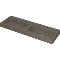 Ink Wastafel Momento Quartz met 2 kraangaten 140 cm x 45 cm x 9 cm Quartz beton 3421451