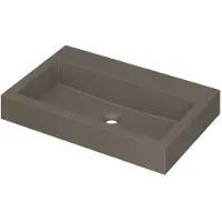 Ink Momento Meubelwastafel 70x45cm Quartz - Zonder Kraangat - Beton - 8718835048976 - Rechthoekig - Wastafels, Meubelwastafels