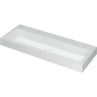 Ink Momento Meubelwastafel 120x45cm Polystone - Centraal - 1 Kraangat - Glans Wit - 8718835023492 - Rechthoekig - Wastafels, Meubelwastafels