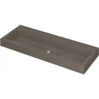 Ink Momento Meubelwastafel 120x45cm Quartz - Centraal - Zonder Kraangaten - Beton - 8718835049072 - Rechthoekig - Wastafels, Meubelwastafels