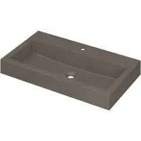 Ink Momento Meubelwastafel 80x45cm Quartz - 1 Kraangat - Beton - 8718835049003 - Rechthoekig - Wastafels, Meubelwastafels