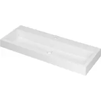 Ink Momento Meubelwastafel 120x45cm Polystone - Centraal - 1 Kraangat - Mat Wit - 8718835029593 - Rechthoekig - Wastafels, Meubelwastafels