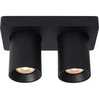 Lucide NIGEL - Plafondspot - LED Dim to warm - GU10 - 2x5W 2200K/3000K - Zwart