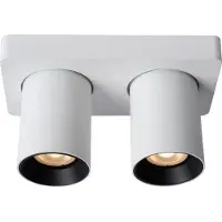 Lucide Opbouwspot Nigel - Wit - 10cm - 2xgu10