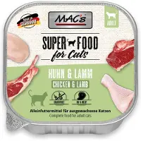 Mac'S Mac’s Kattenvoer kuipje 99% vlees - Kip en lam 16 x 100g