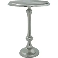 Ptmd collection PTMD Norin Bijzettafel - 47 x 47 x 63,5 cm - Aluminium - Zilver