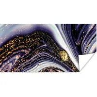 PosterMonkey Poster Marmer - Paars - Luxe - Marmerlook - Glitter - 120x60 cm