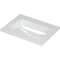 Ink Aspekt Meubelwastafel 60x45cm Keramiek - Zonder Kraangat - Glans Wit - 8718835075422 - Rechthoekig - Wastafels, Meubelwastafels