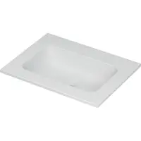 Ink Aspekt Meubelwastafel 60x45cm Keramiek - Zonder Kraangat - Mat Wit - 8718835075446 - Rechthoekig - Wastafels, Meubelwastafels