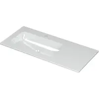 Ink Aspekt Meubelwastafel 100x45cm Keramiek - Links - 1 Kraangat - Glans Wit - 8718835075576 - Rechthoekig - Wastafels, Meubelwastafels