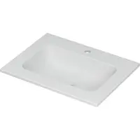 Ink Aspekt Meubelwastafel 60x45cm Keramiek - 1 Kraangat - Mat Wit - 8718835075453 - Rechthoekig - Wastafels, Meubelwastafels