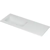 Ink Aspekt Meubelwastafel 120x45cm Keramiek - Links - Zonder Kraangat - Mat Wit - 8718835075729 - Rechthoekig - Wastafels, Meubelwastafels