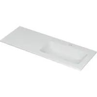 Ink Aspekt Meubelwastafel 120x45cm Keramiek - Rechts - 1 Kraangat - Mat Wit - 8718835075774 - Rechthoekig - Wastafels, Meubelwastafels