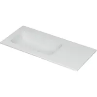 Ink Aspekt Meubelwastafel 100x45cm Keramiek - Links - Zonder Kraangat - Mat Wit - 8718835075583 - Rechthoekig - Wastafels, Meubelwastafels
