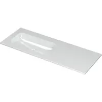 Ink Aspekt Meubelwastafel 120x45cm Keramiek - Links - Zonder Kraangat - Glans Wit - 8718835075705 - Rechthoekig - Wastafels, Meubelwastafels