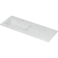 Ink Aspekt Meubelwastafel 120x45cm Keramiek - Links - 1 Kraangat - Mat Wit - 8718835075736 - Rechthoekig - Wastafels, Meubelwastafels