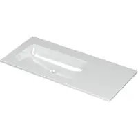 Ink Aspekt Meubelwastafel 100x45cm Keramiek - Links - Zonder Kraangat - Glans Wit - 8718835075569 - Rechthoekig - Wastafels, Meubelwastafels