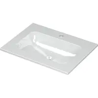 Ink Aspekt Meubelwastafel 60x45cm Keramiek - 1 Kraangat - Glans Wit - 8718835075439 - Rechthoekig - Wastafels, Meubelwastafels