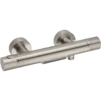 Ben Engraved Line badkraan met watervaluitloop thermostatisch geborsteld nikkel