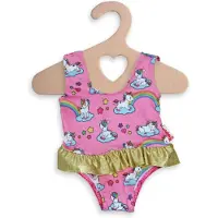 Heless Poppen Zwempak badpak Eenhoorn Geschikt voor poppen van 34-45 cm