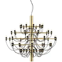 Flos 2097 Sarfatti kroonluchter LED Messing 50 lampen