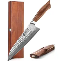 Xinzuo Damascus Koksmes | Professioneel keukenmes | Japans Damascus Staal met Poederstalen kern (Hitachi SRS13) | Koksmes / Bunkames | B32D Series | Extreem scherp en hard (62-64 HRC)