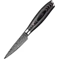Xinzuo Damascus Schilmes (67 lagen) | B20 | Luxe & Professioneel | Vlijmscherp Damascus staal | Schilmes 18 cm met lemmet van 7 cm | met Pakka-houten handvat