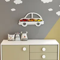 En.casa Wandplank voor kinderen 21x40x10,8 cm wit