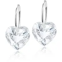 Montebello Oorbellen Alicia HZ53 - Swarovski Hart - 925 Zilver Gerhod.- Ø14mm - 24mm
