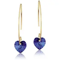 Montebello Oorbellen Liv HZ82 - Swarovski Hart - 925 Zilver Verguld - Ø10mm - 35mm