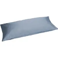 Yumeko Kussensloop Katoensatijn 40x80 Blauw - Eco, Bio & Fairtrade