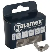 Talamex Wing Nut 6 Units Zwart 4 mm