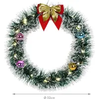 Casaria LED Kerstkrans Goud ø32cm