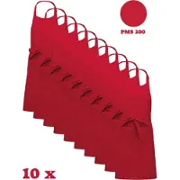 Kariban Awesome-Gifts - Horeca schort - Keukenschort - Kookschort - Barbecueschort - onbedrukt - 76 x 90 cm - per 10 stuks - Red