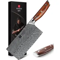 Xinzuo Damascus Cleaver (Chinees Koksmes) (67 lagen) | B27 Yi | Luxe & Professioneel | Vlijmscherp Damascus staal | 30.5 cm Keukenmes