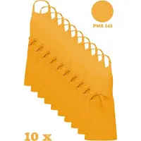 Kariban Awesome-Gifts - Horeca schort - Keukenschort - Kookschort - Barbecueschort - onbedrukt - 76 x 90 cm - per 10 stuks - Mustard