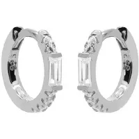 Karma Oorringen rond strass rechthoekig