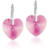 Montebello Oorbellen Doris HZ63 - Swarovski Hart - 925 Zilver Gerhod. - Ø18mm - 32mm